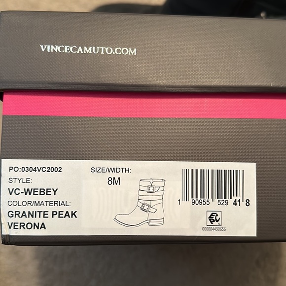 Vince Camuto booties / color/material Granite Peak Verona. Dark bluish grey. - Picture 8 of 8